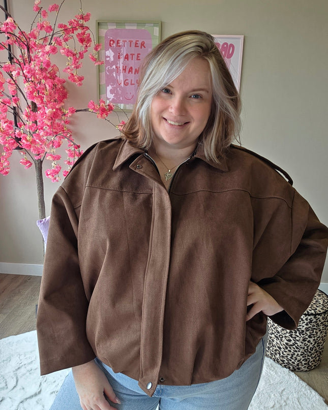 Suede Look Bombers (In 5 kleuren)
