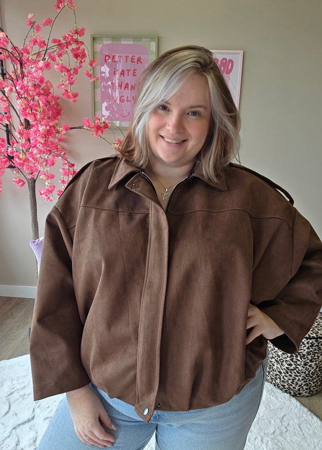 Suede Look Bombers (In 5 kleuren)