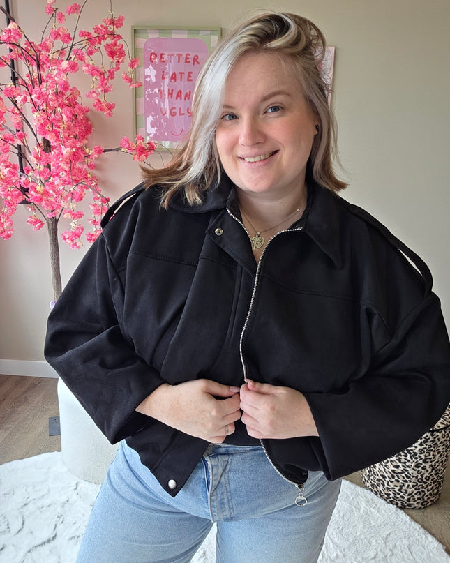 Suede Look Bombers (In 5 kleuren)