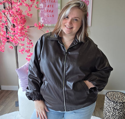 Leatherlook Bombers (In 3 kleuren)