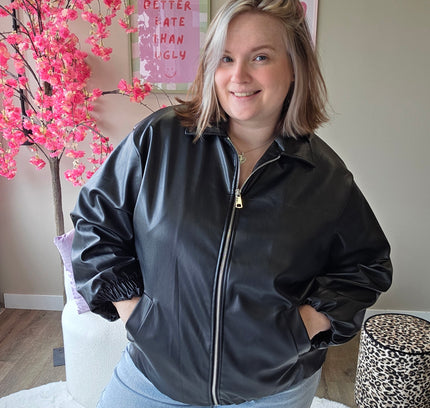 Leatherlook Bombers (In 3 kleuren)