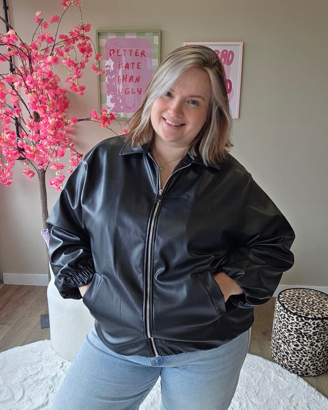 Leatherlook Bombers (In 3 kleuren)