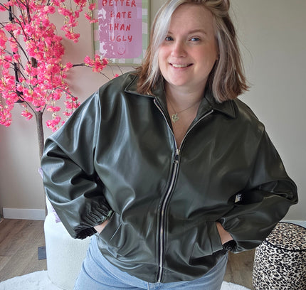 Leatherlook Bombers (In 3 kleuren)