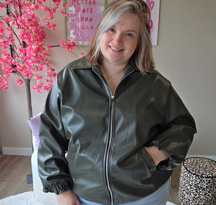 Leatherlook Bombers (In 3 kleuren)