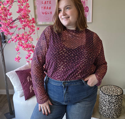 Bambi Mesh tops met rhinestones (In 3 kleuren)