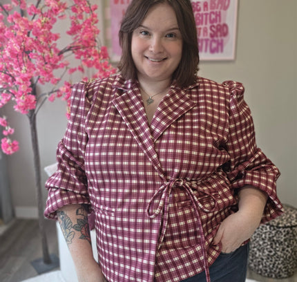 Wikkel ruit blazers (in 3 kleuren)