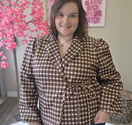 Wikkel ruit blazers (in 3 kleuren)
