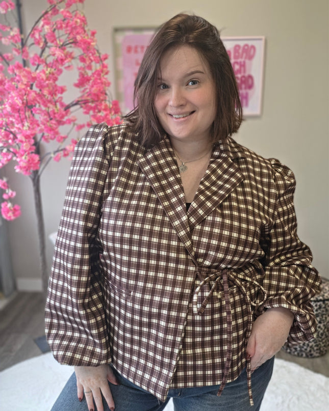 Wikkel ruit blazers (in 3 kleuren)