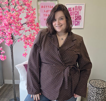 Glitter Wrap Blazers (In 2 kleuren)