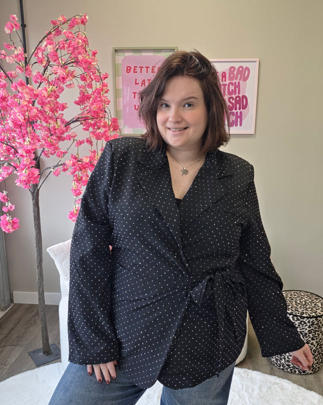 Glitter Wrap Blazers (In 2 kleuren)