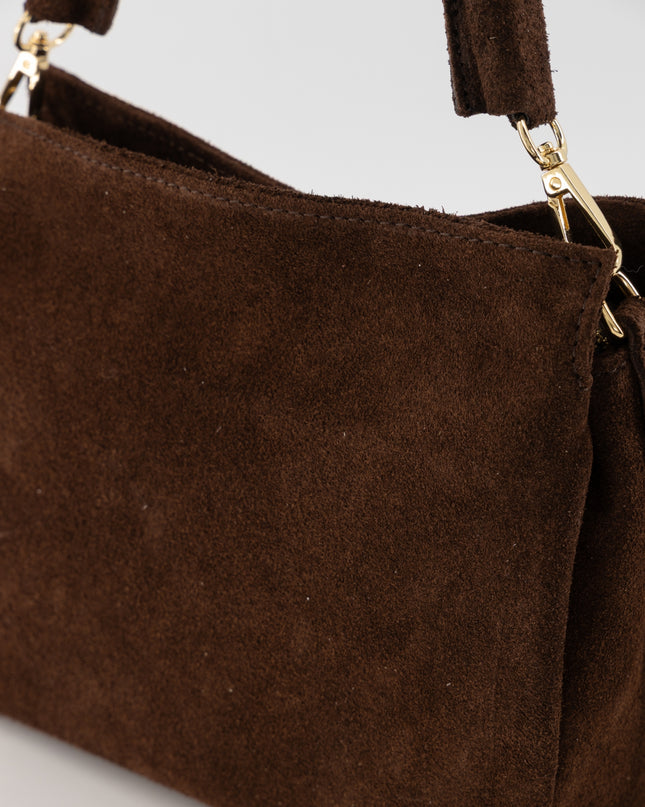 Sarah Choco Suede Bag