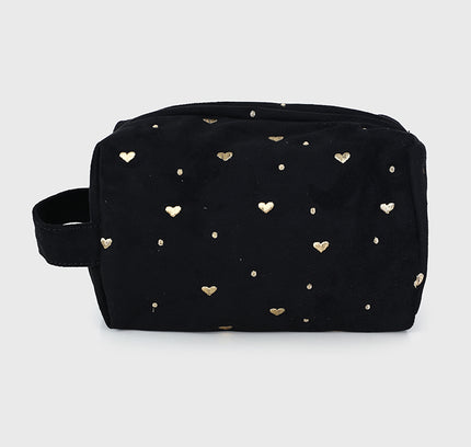Make-up bag heart black