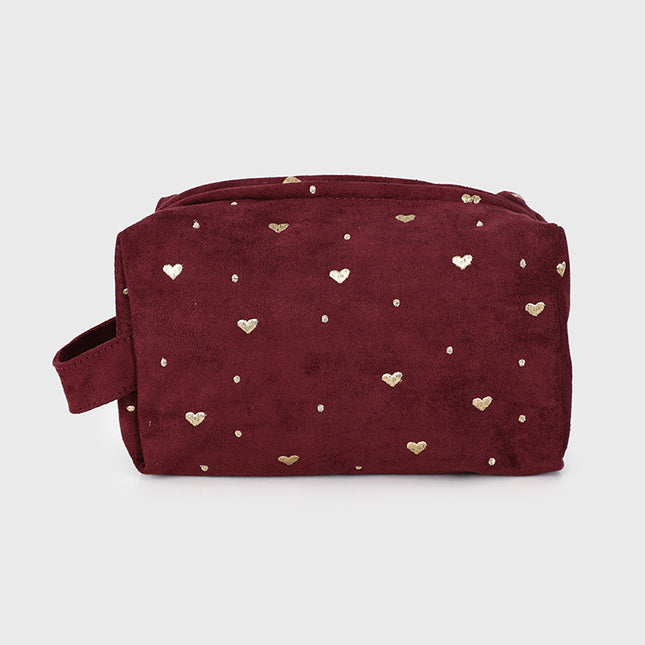 Make-up bag heart bordeaux