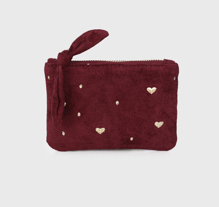 Litte heart pouch bordeaux