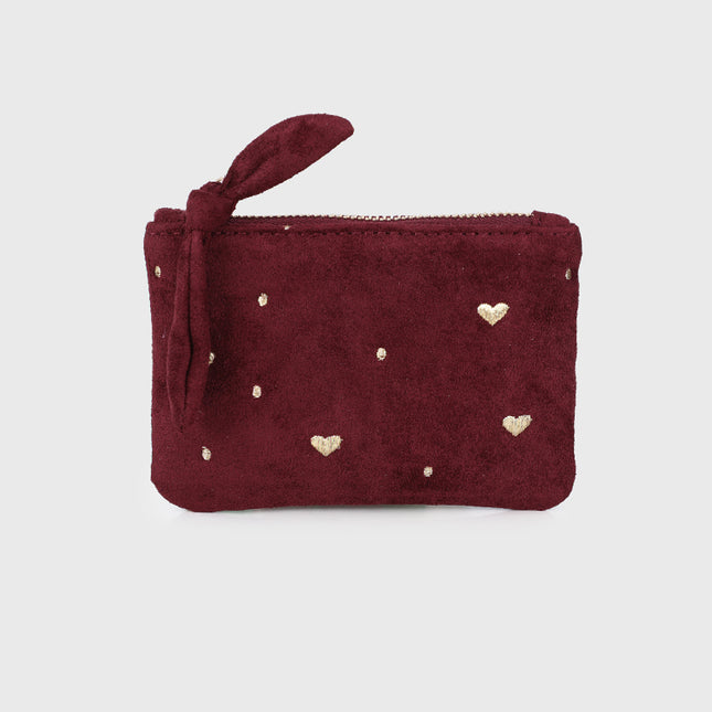 Litte heart pouch bordeaux