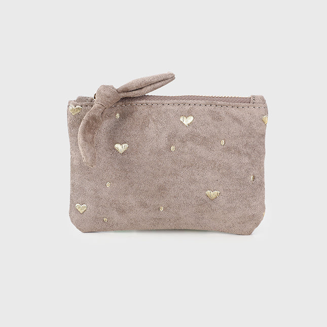 Litte heart pouch taupe