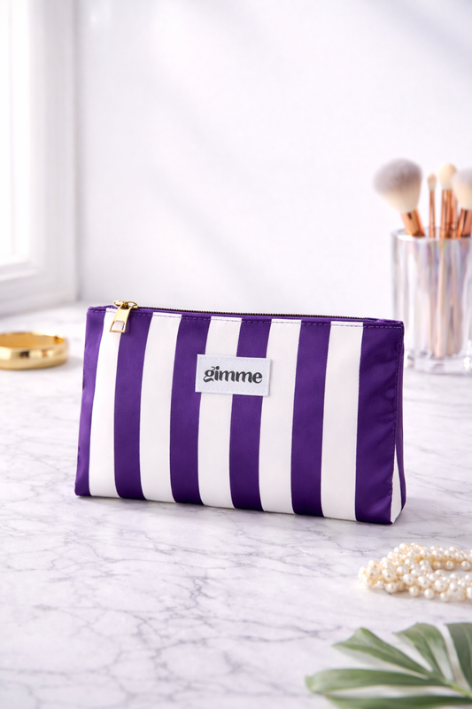 Gimme Stripes Make-up bag paars/roze