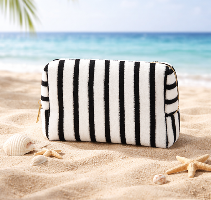 Striped Make-up bag Navy