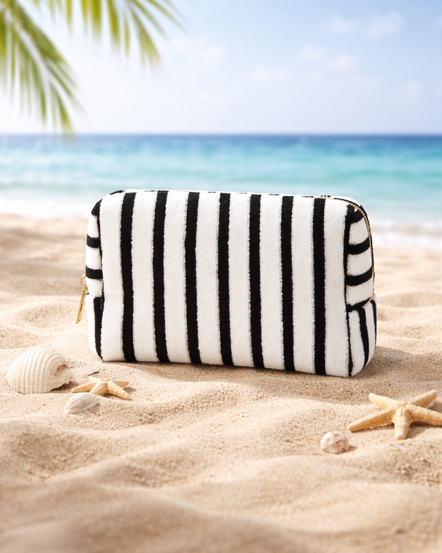 Striped Make-up bag Navy