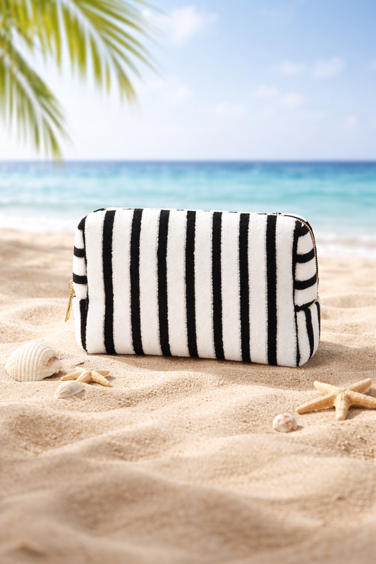 Striped Make-up bag Navy