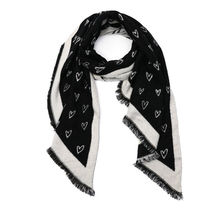 Hartjes Sjaal Black