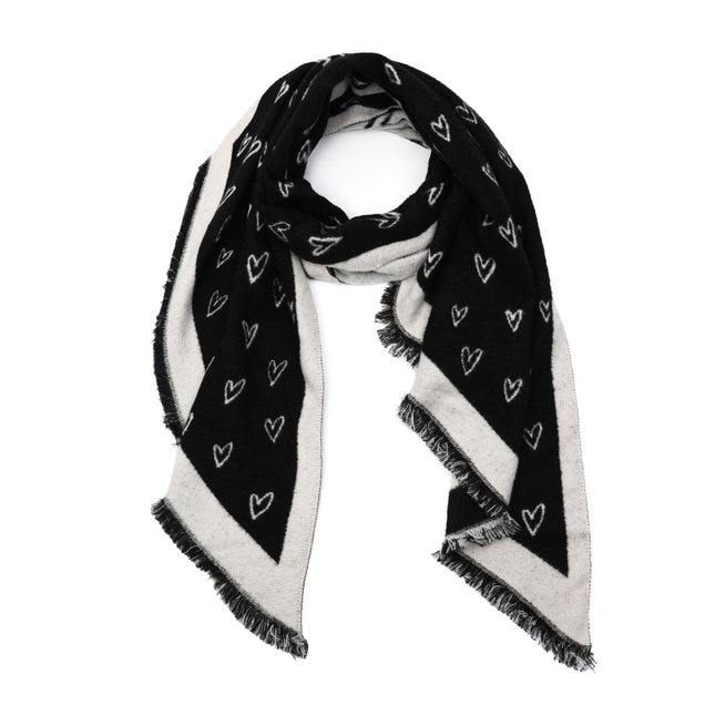Hartjes Sjaal Black