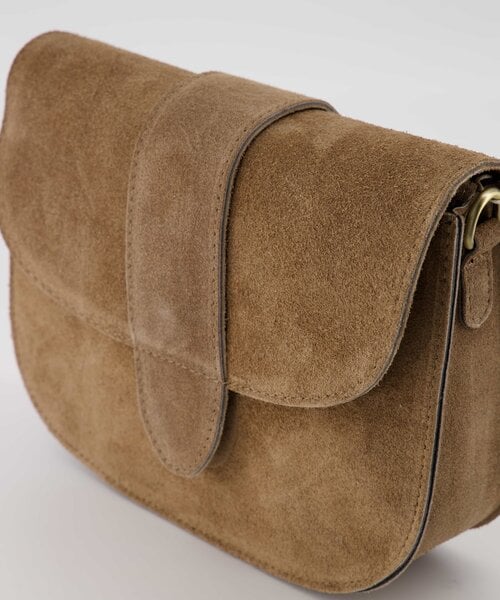 Maan Real Leather Suede Bag Taupe