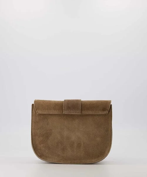 Maan Real Leather Suede Bag Taupe