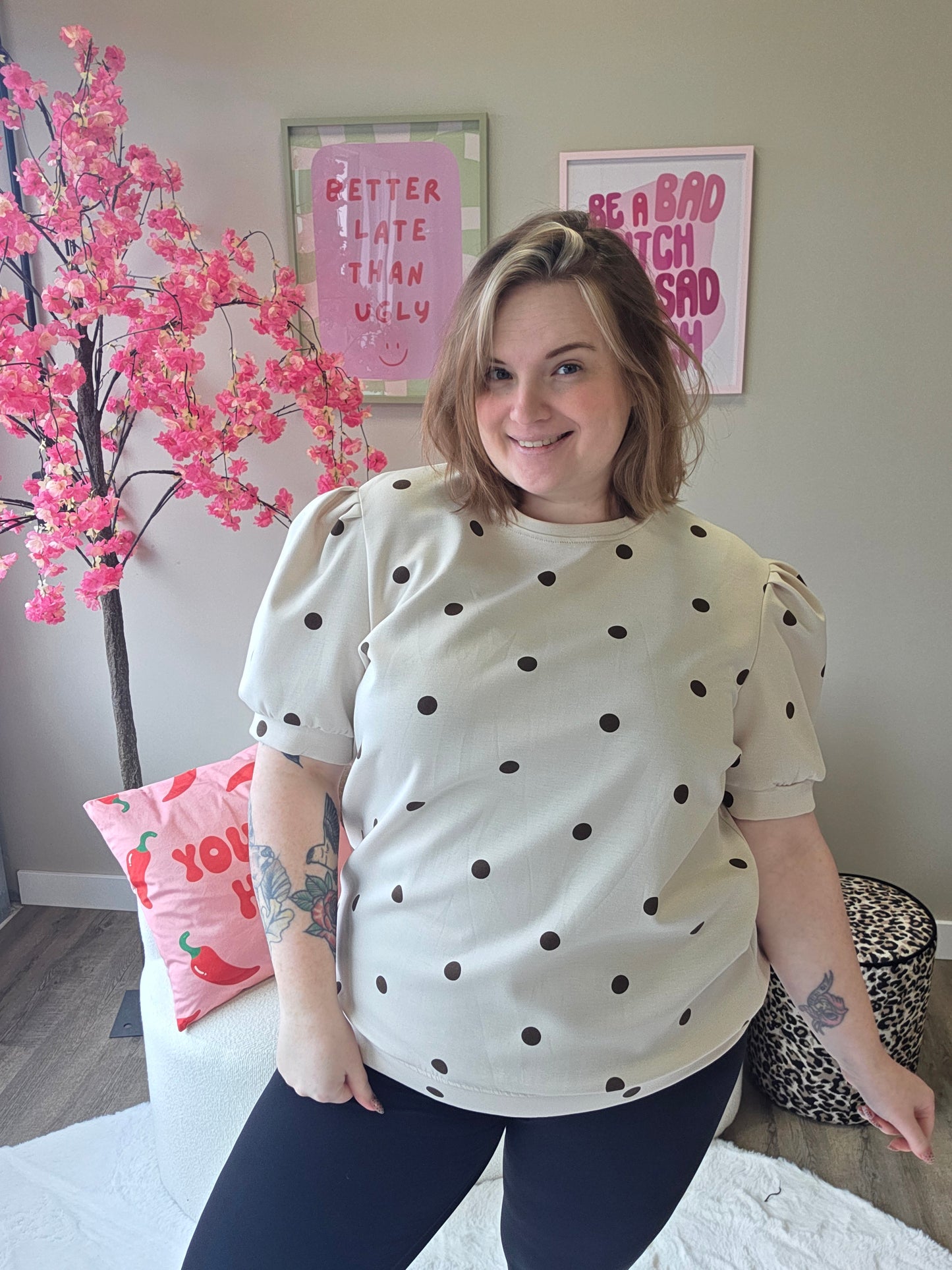 Dot Tee's (in 5 kleuren)