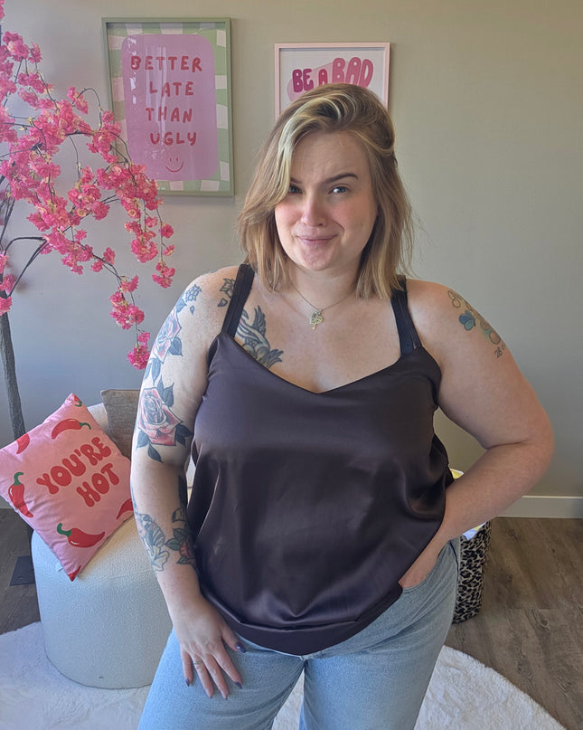 Satin Look Tops (In 3 kleuren)