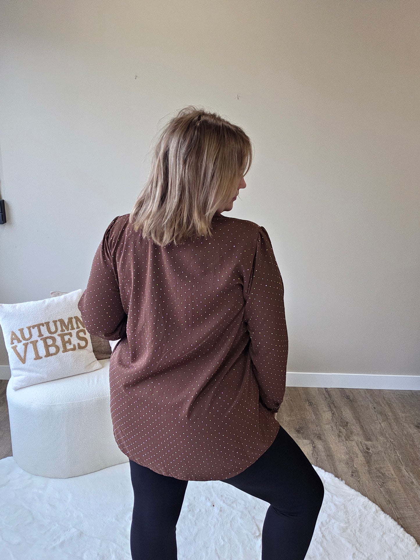 Rhine Stone Blouse (In 3 kleuren)