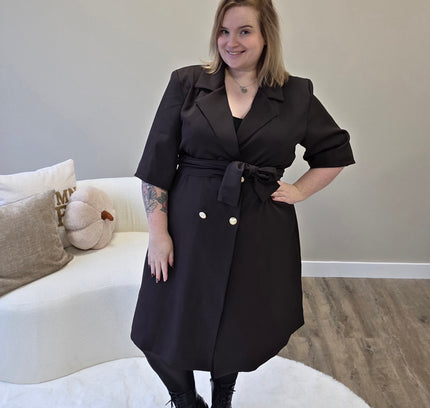 Nikki Curvelly Exclusive Blazer Dress Dark Chocolate