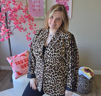Leopard stripe blazer (In 2 kleuren)