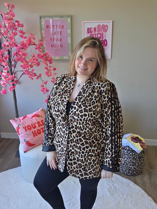 Leopard stripe blazer (In 2 kleuren)