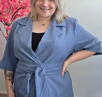 Nikki Curvelly Magic Waist Blazer Jeans Blauw