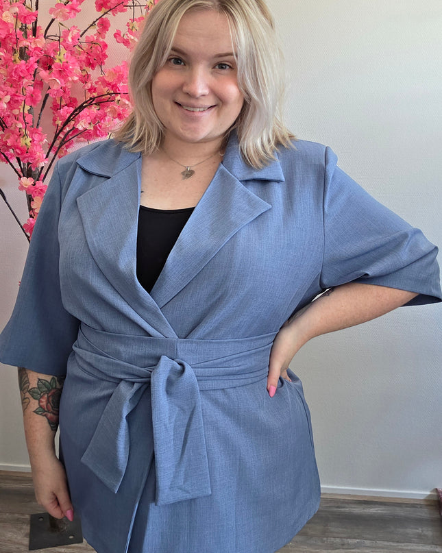Nikki Curvelly Magic Waist Blazer Jeans Blau
