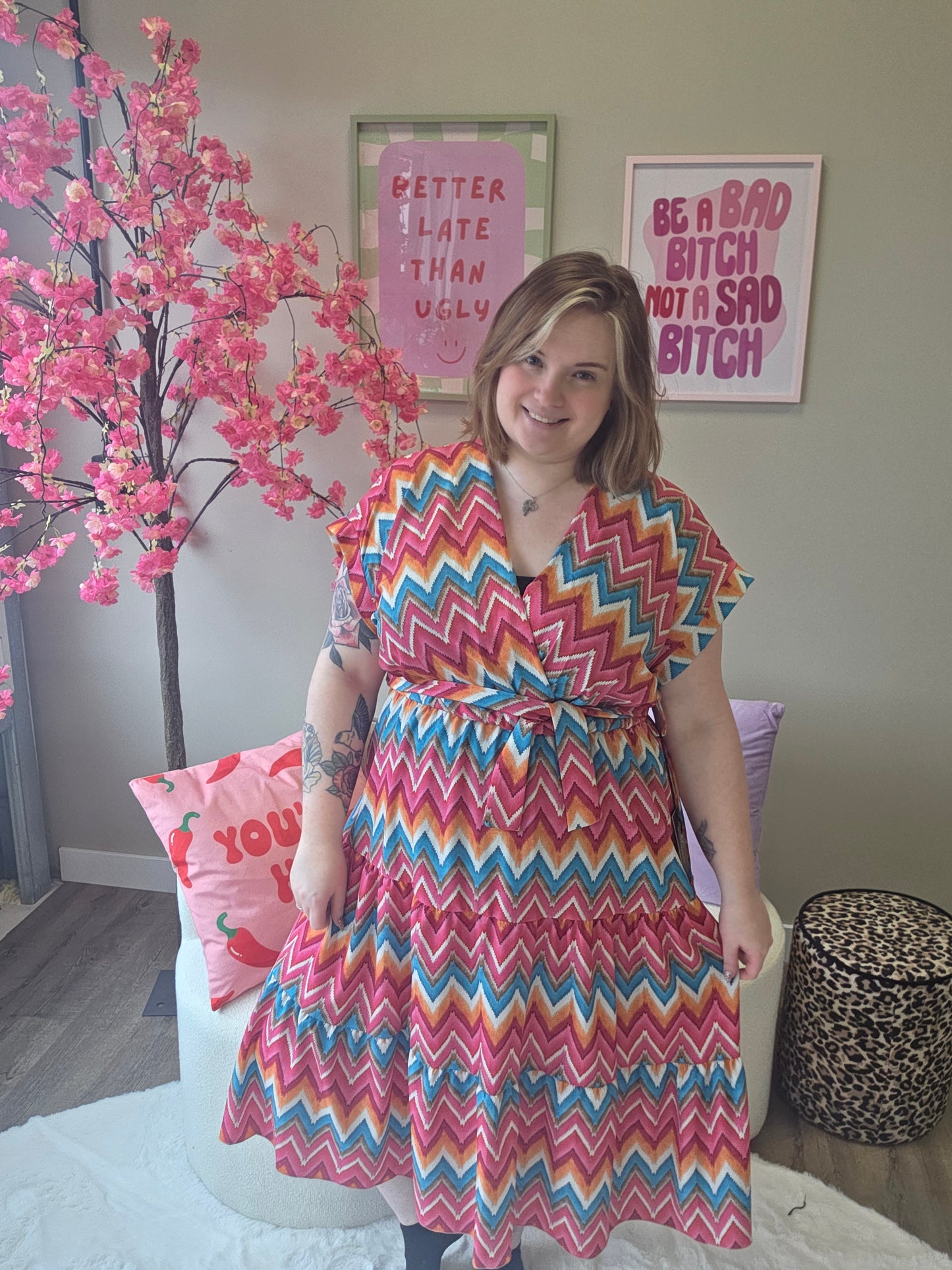 Zigzag jurkjes (In 2 kleuren)