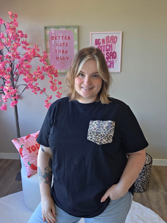 T-Shirt Met Glitter Panterzak (In 2 kleuren)