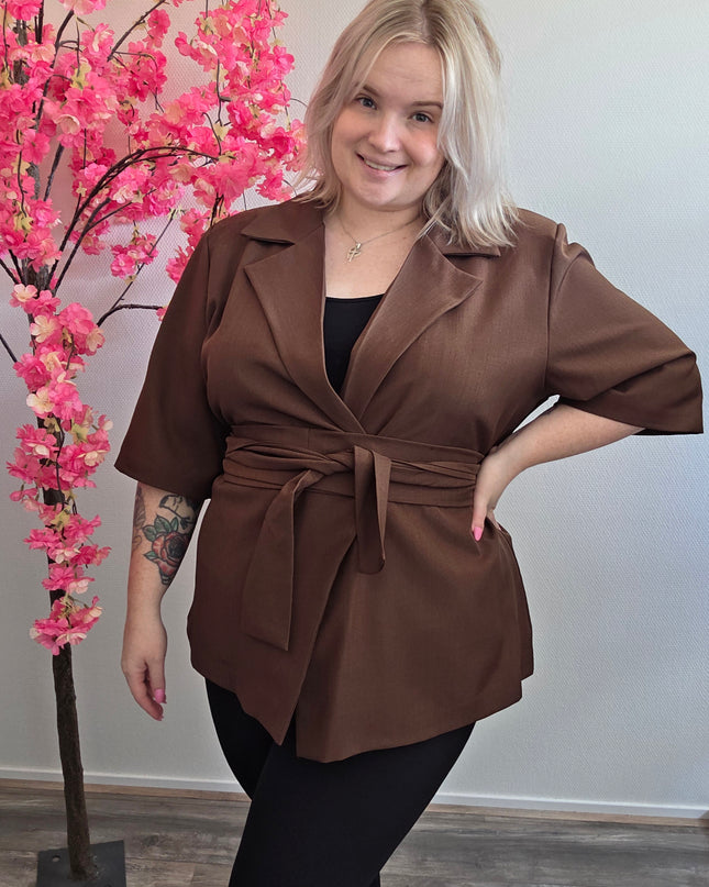 Nikki Curvelly Magic Waist Blazer Schoko