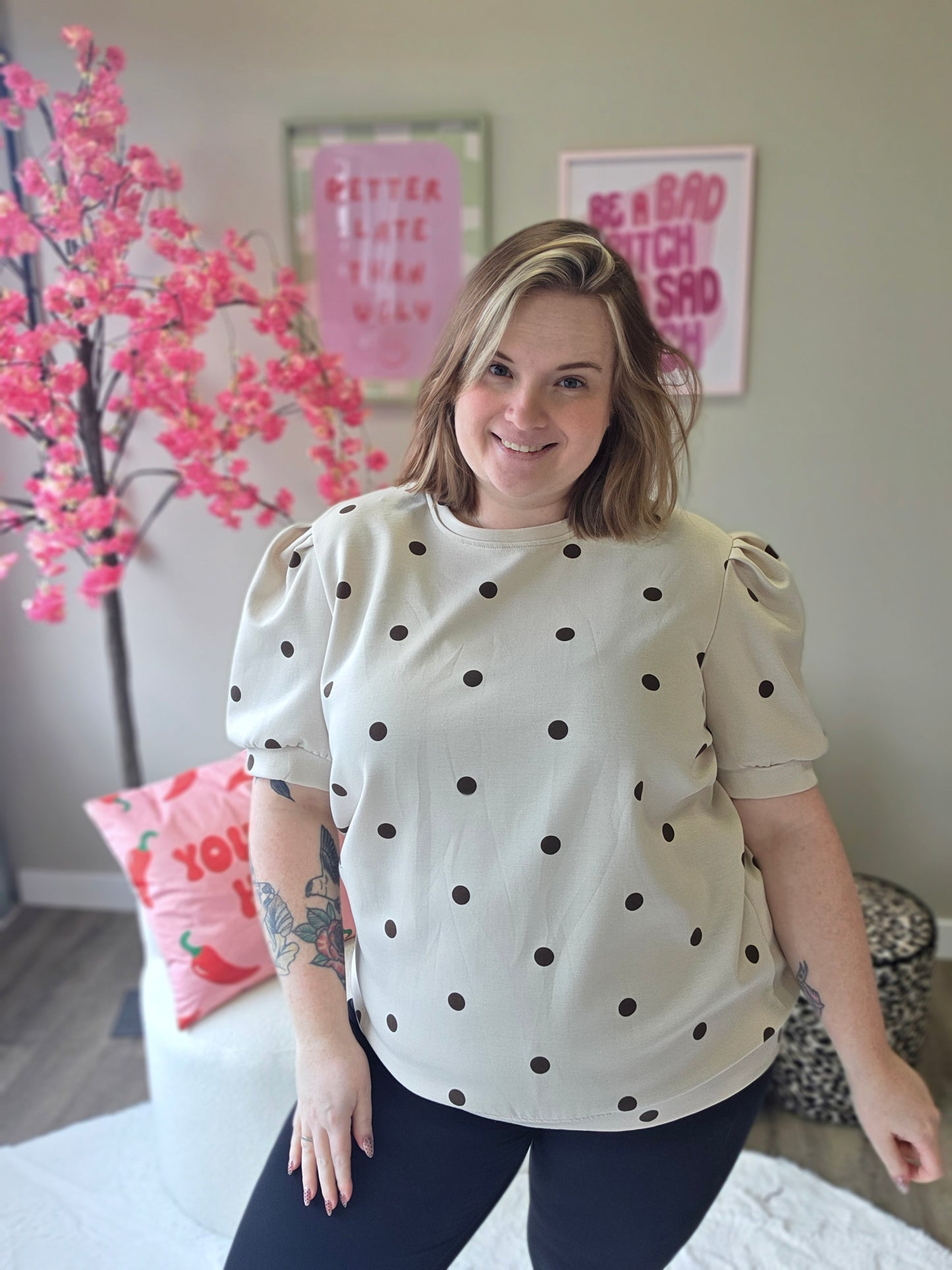 Dot Tee's (in 5 kleuren)