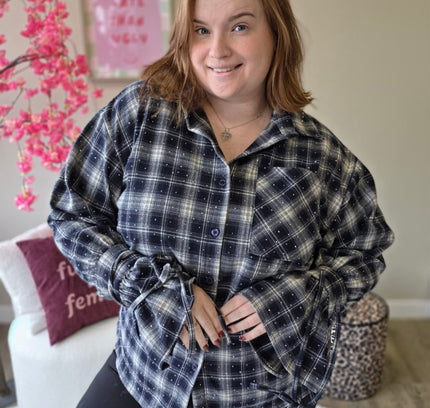Glitter Ruitblouse Flair (In 3 kleuren)