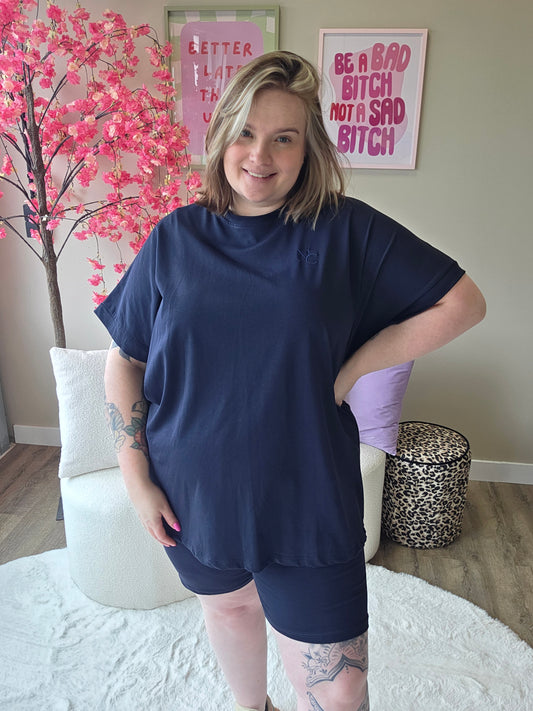 Nikkicurvelly exclusive lounge set navy