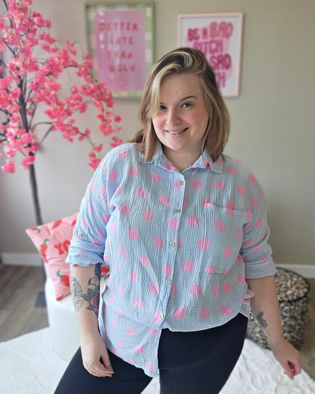 Katoenen Dot Blouse (In 4 kleuren)