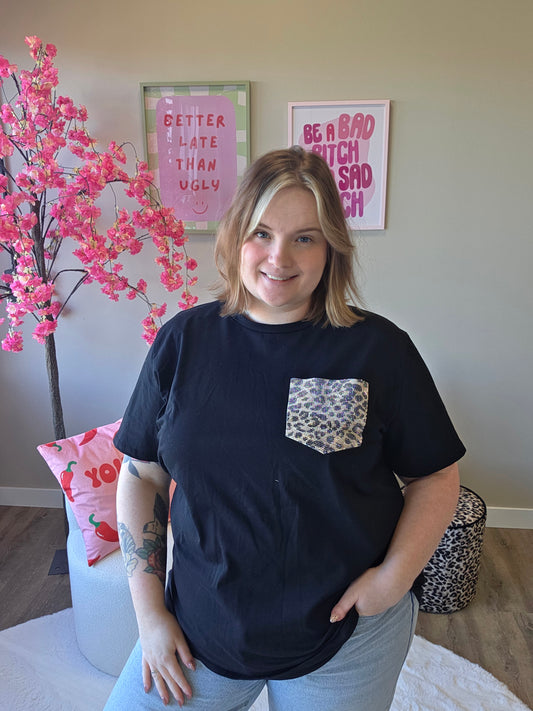 T-Shirt Met Glitter Panterzak (In 2 kleuren)