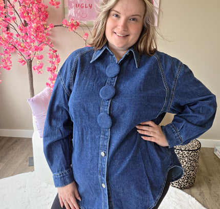 Effen Spijker Blouse Button (In 3 kleuren)