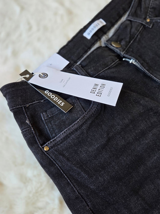 Goodies Dark Grey Wideleg Jeans | DJ2723