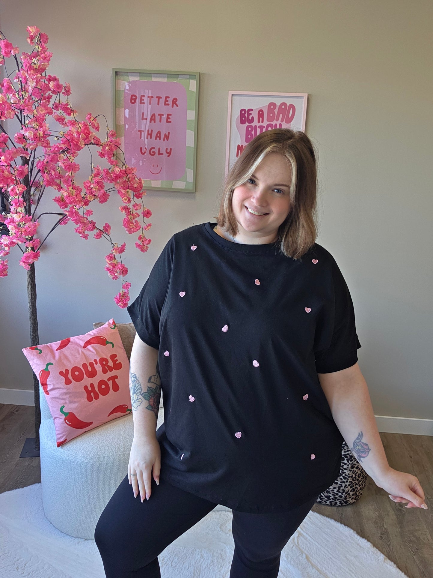 Hartjes Tee's (in 5 kleuren)