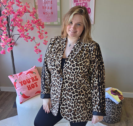 Leopard stripe blazer (In 2 kleuren)