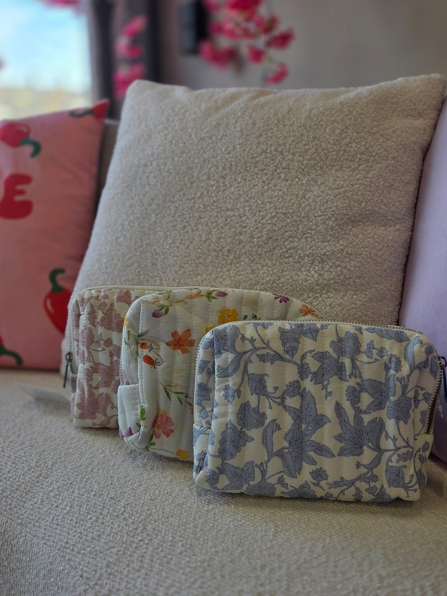Flower Toilet bags (In 3 kleuren)