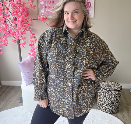 Spijker Leopard Button Blouse